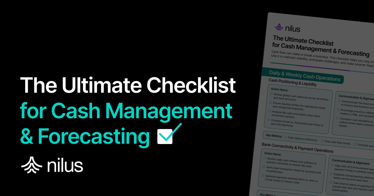 The Ultimate Checklist for Cash Management & Forecasting