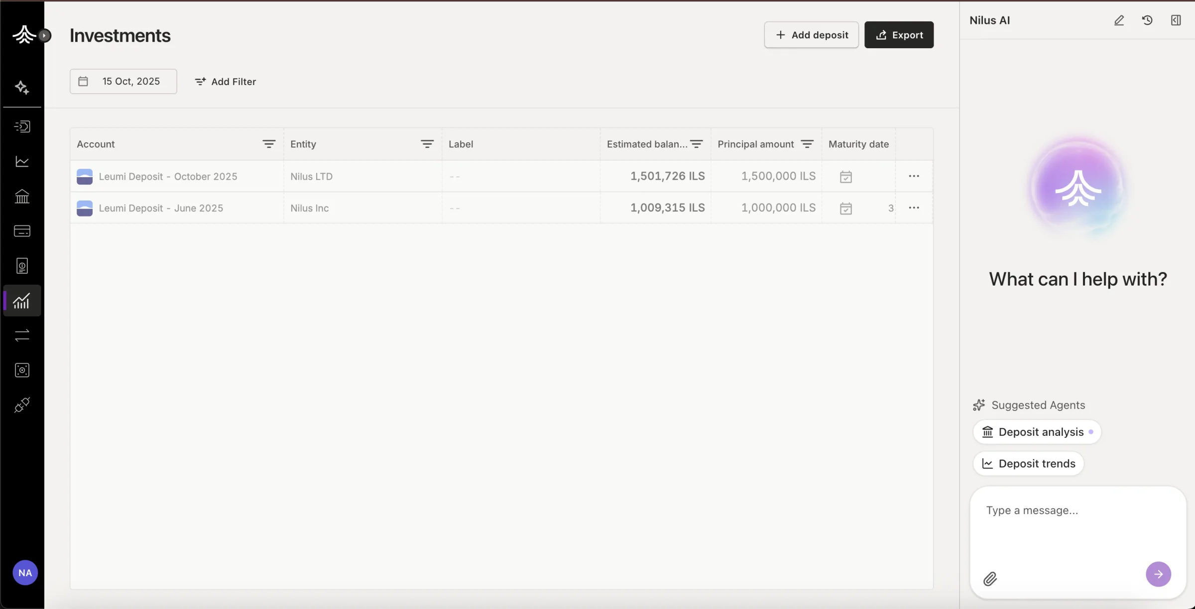 Investments module